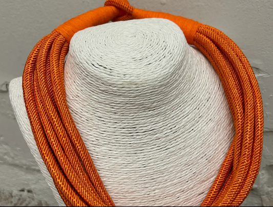 Orange Rope Necklace