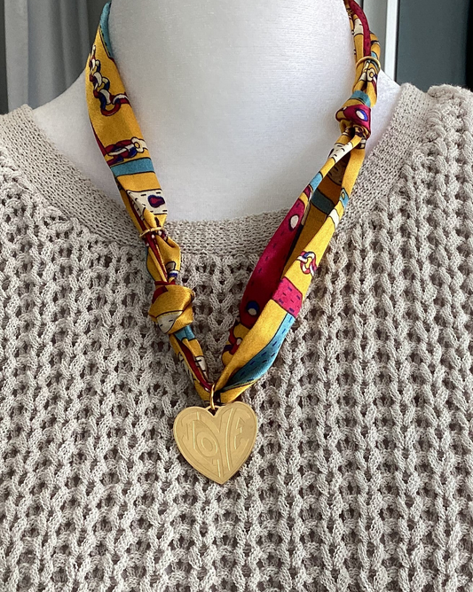 Mac & Malley Yellow Scarf Necklace