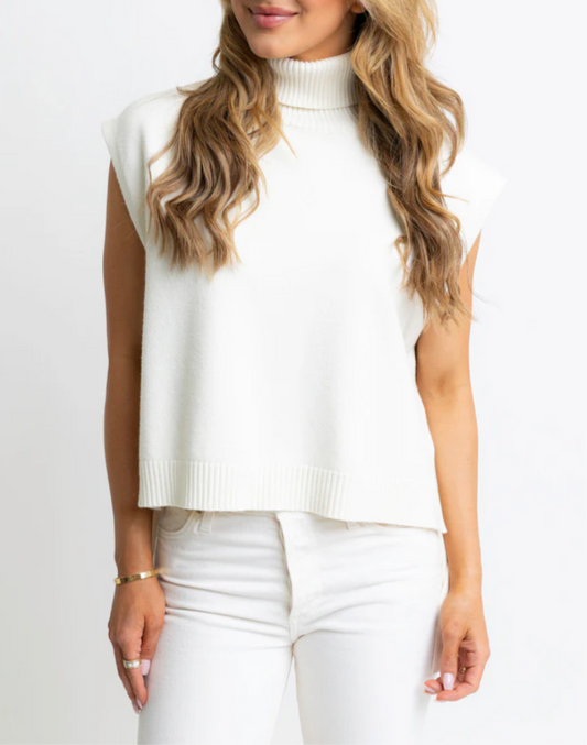 Sleeveless Turtleneck Sweater