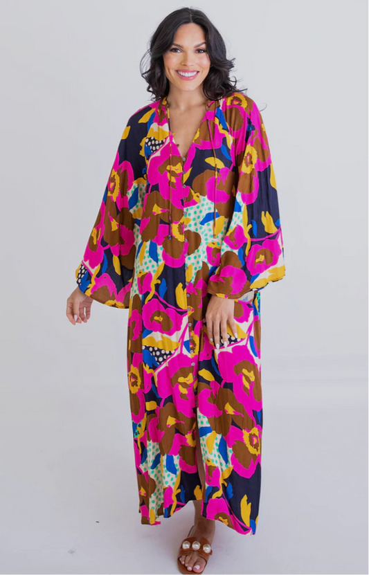 Floral Kaftan Dress