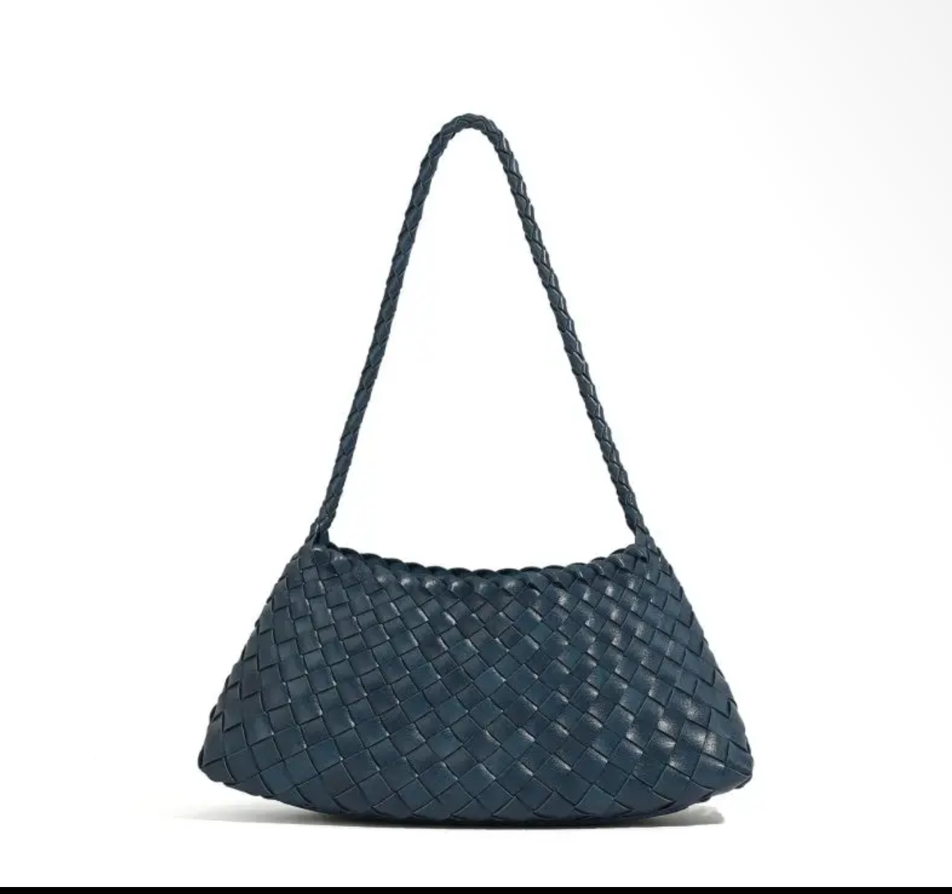 Navy Woven Shoulder Bag