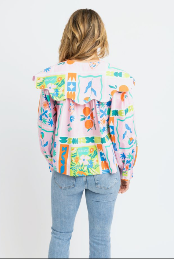 Floral Collar Top