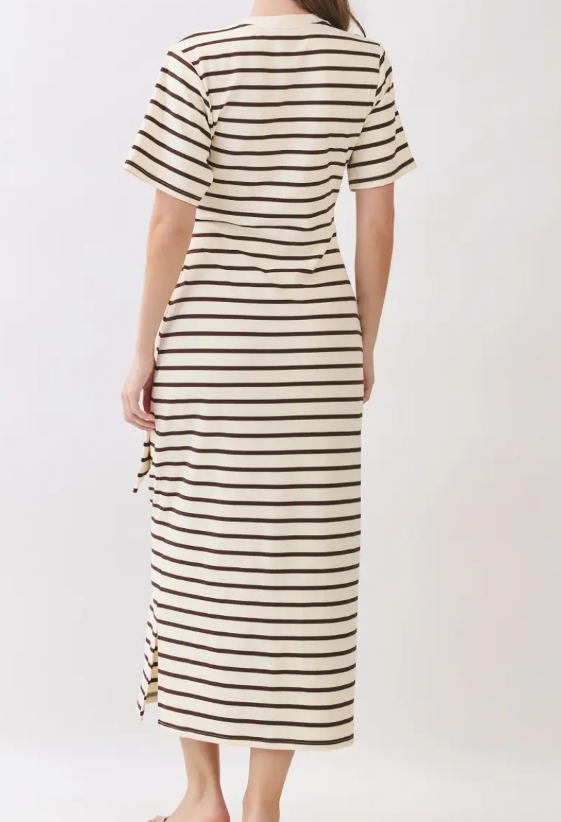 Jersey Waist Tie Maxi Dress