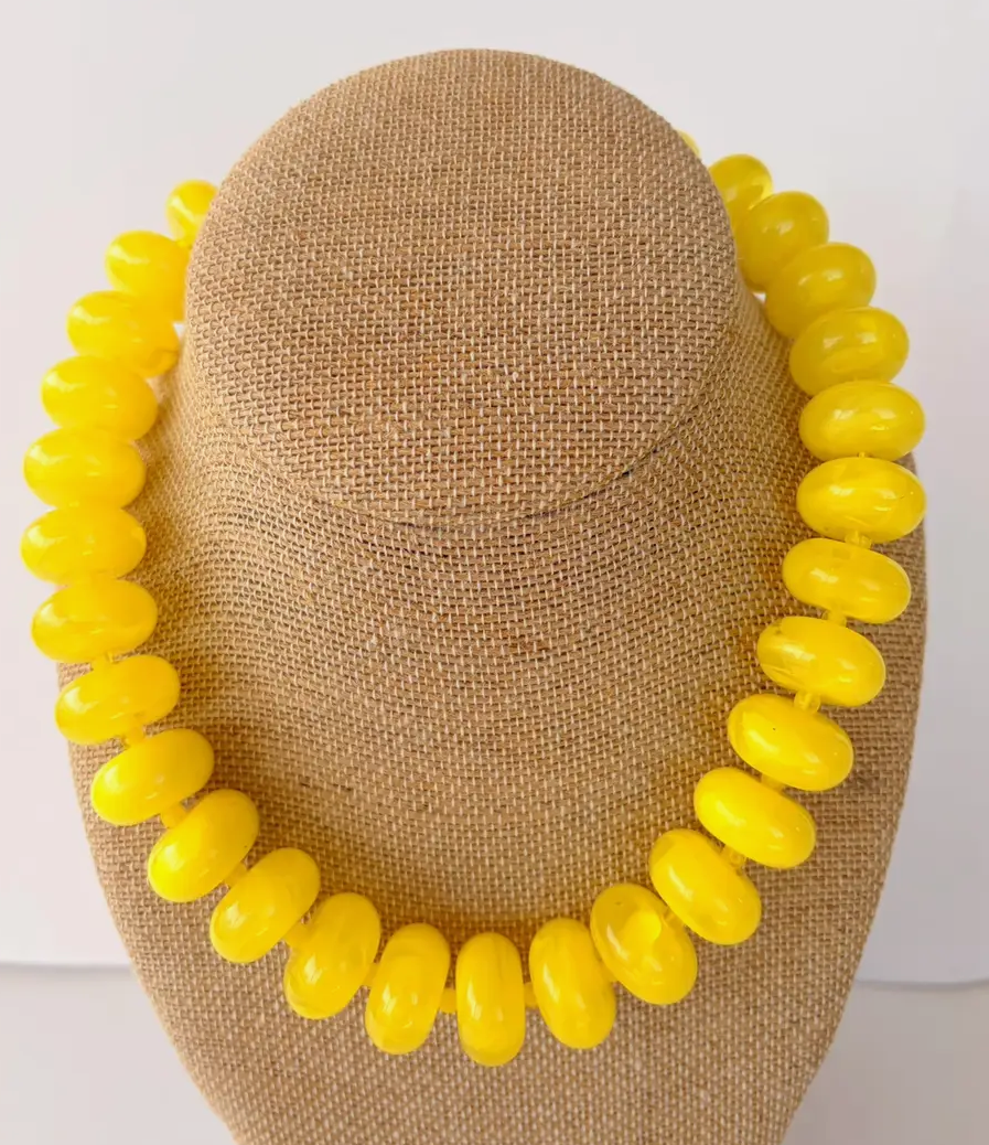 Rory Sunshine Yellow Beaded Necklace