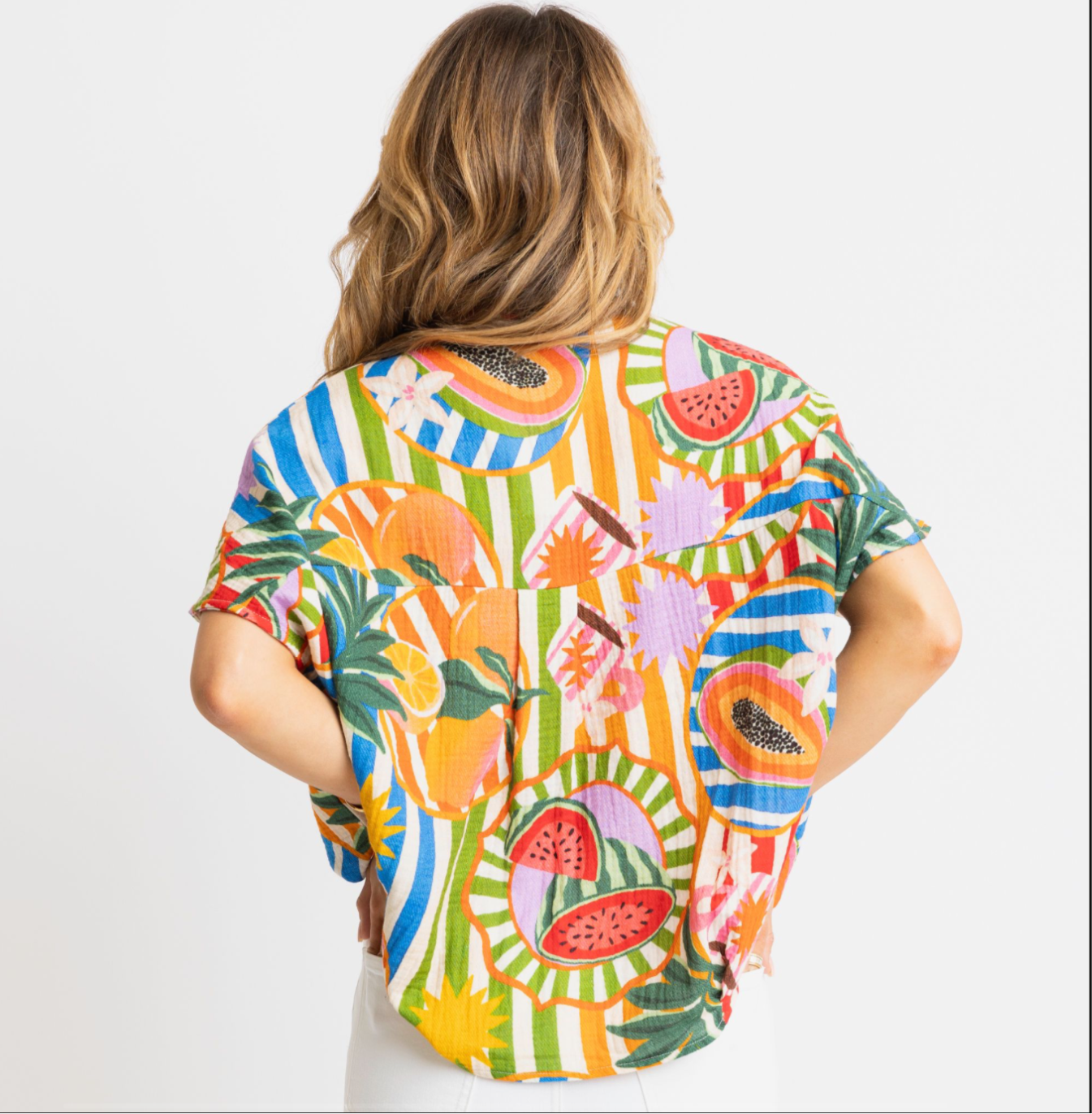 Tropical Collar Top