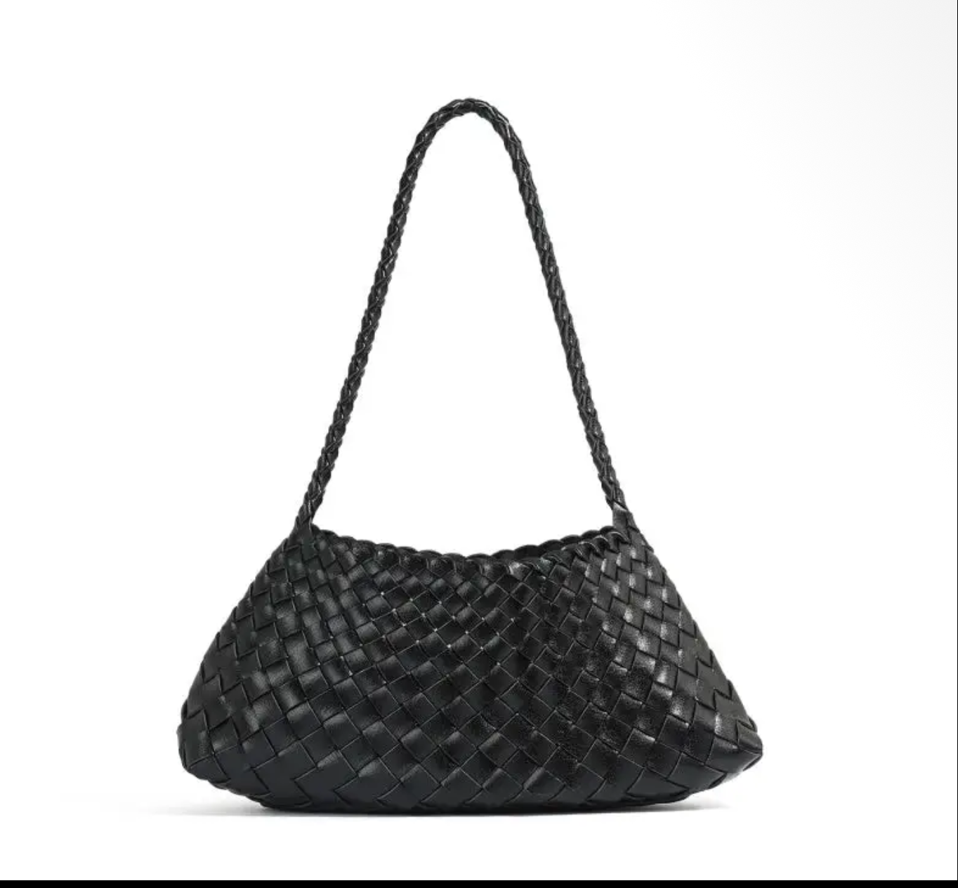 Black Woven Shoulder Bag