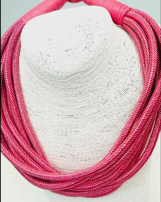 Pink Rope Necklace