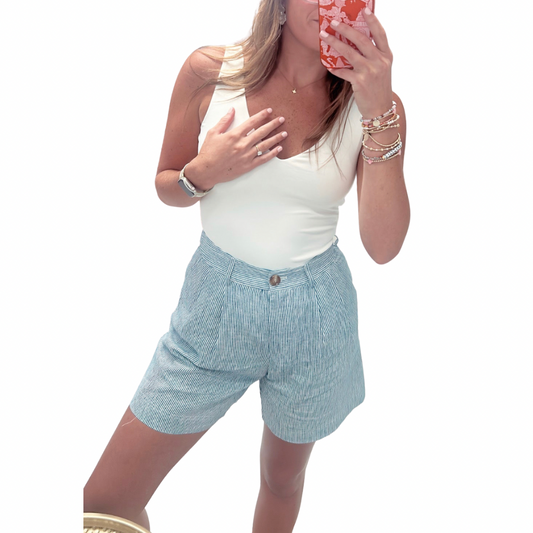 Karlie - Stripe Linen Walking Short