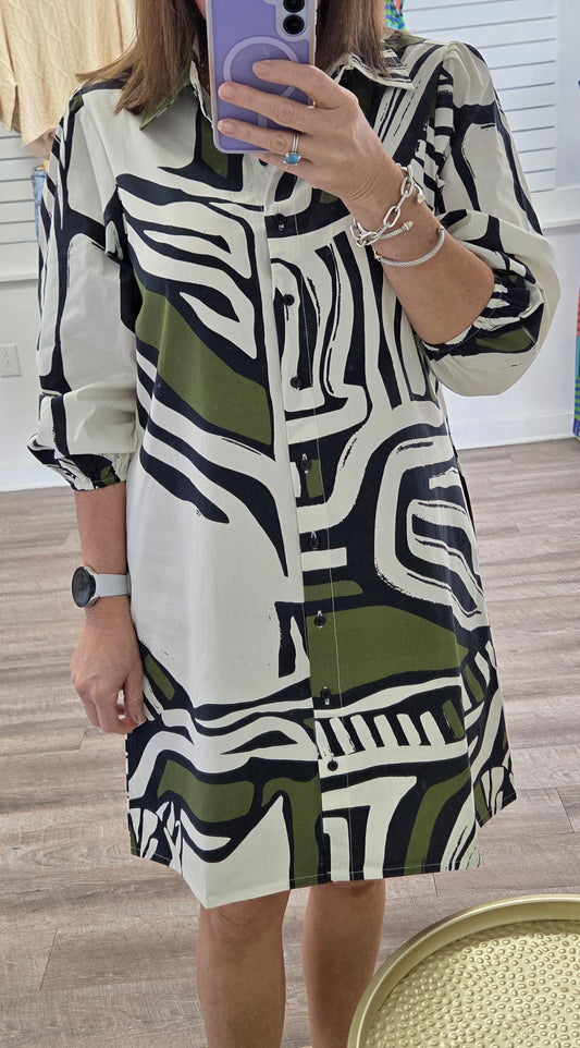Ava Zebra Dress