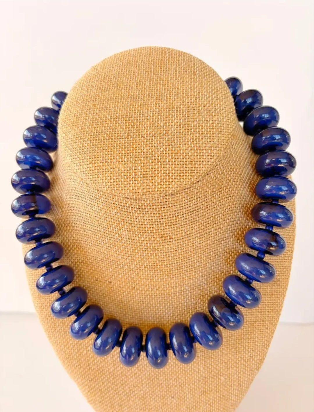 Rory Navy Blue Beaded Necklace