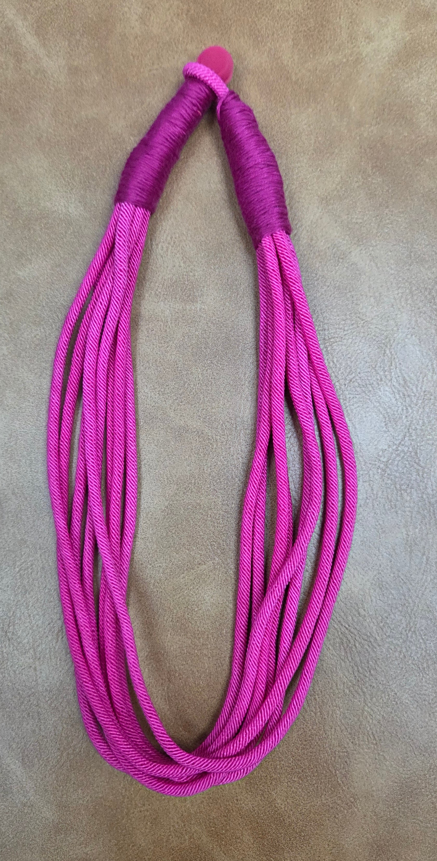 Fuchsia Rope Necklace