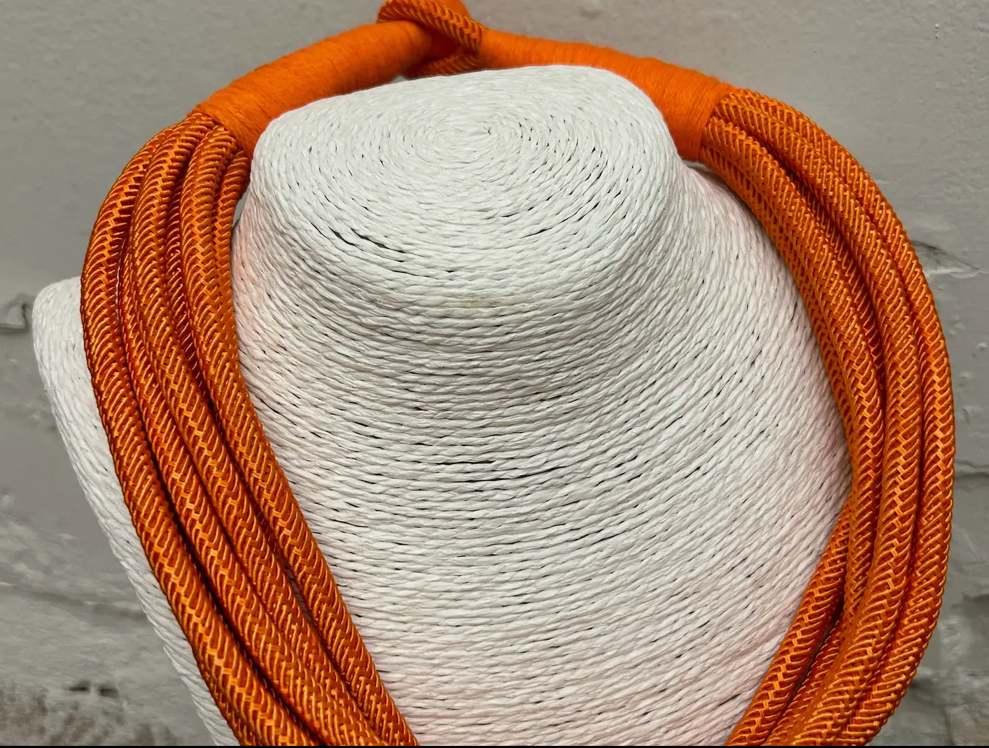 Orange Rope Necklace
