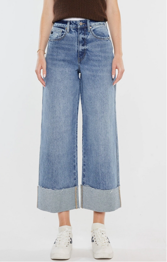 Cropped Wide Leg Jeans