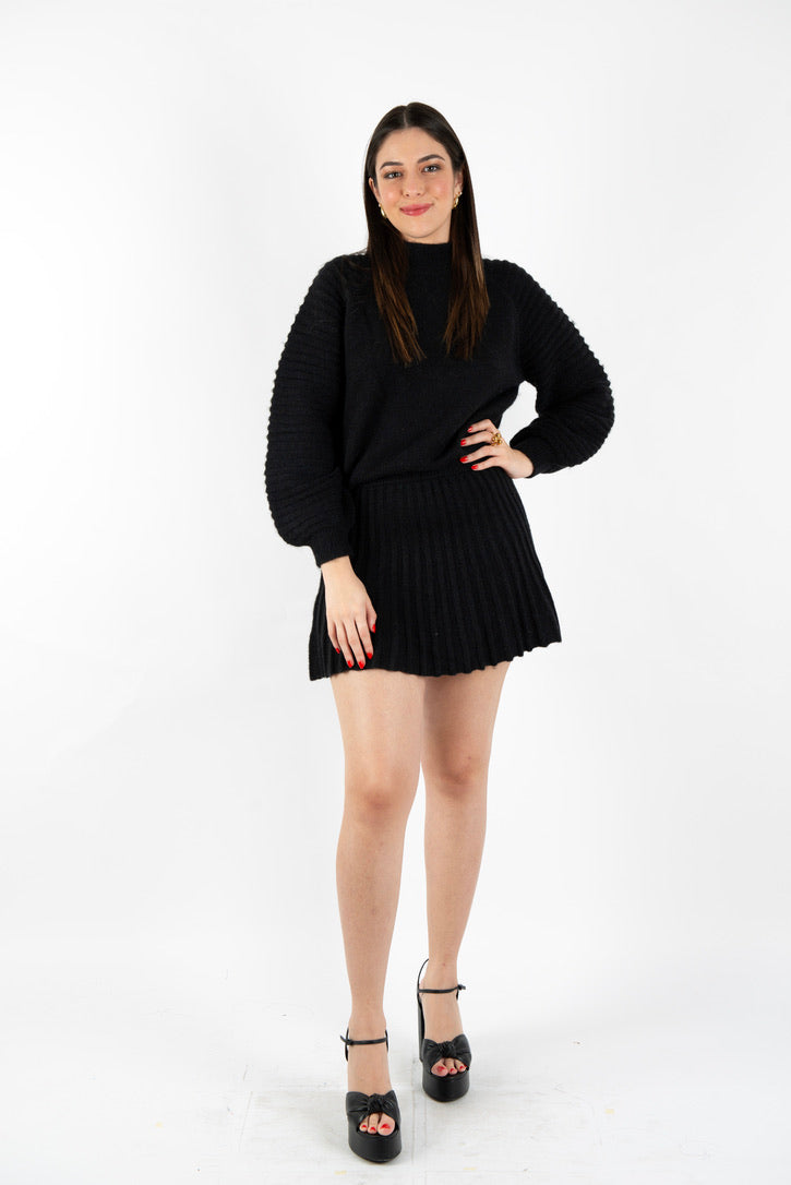 Black Knit Sweater Set