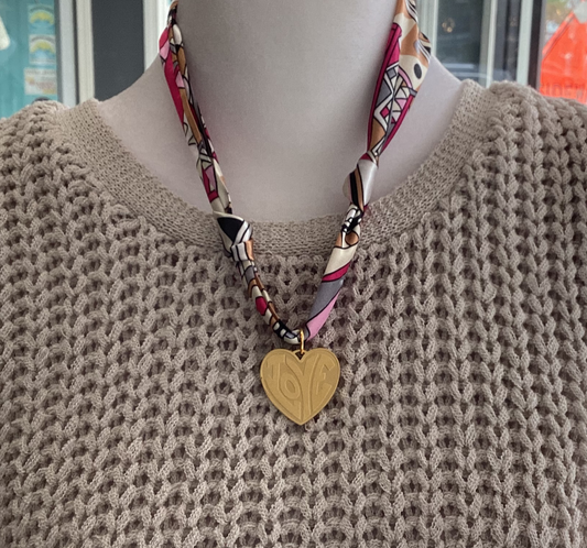 Mac & Malley Pink Scarf Necklace