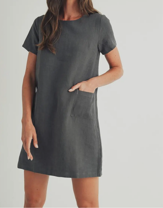 Grey Linen Dress