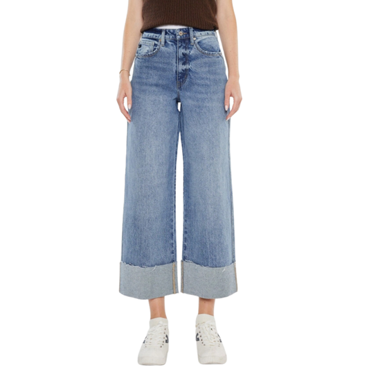 Cropped Wide Leg Jeans