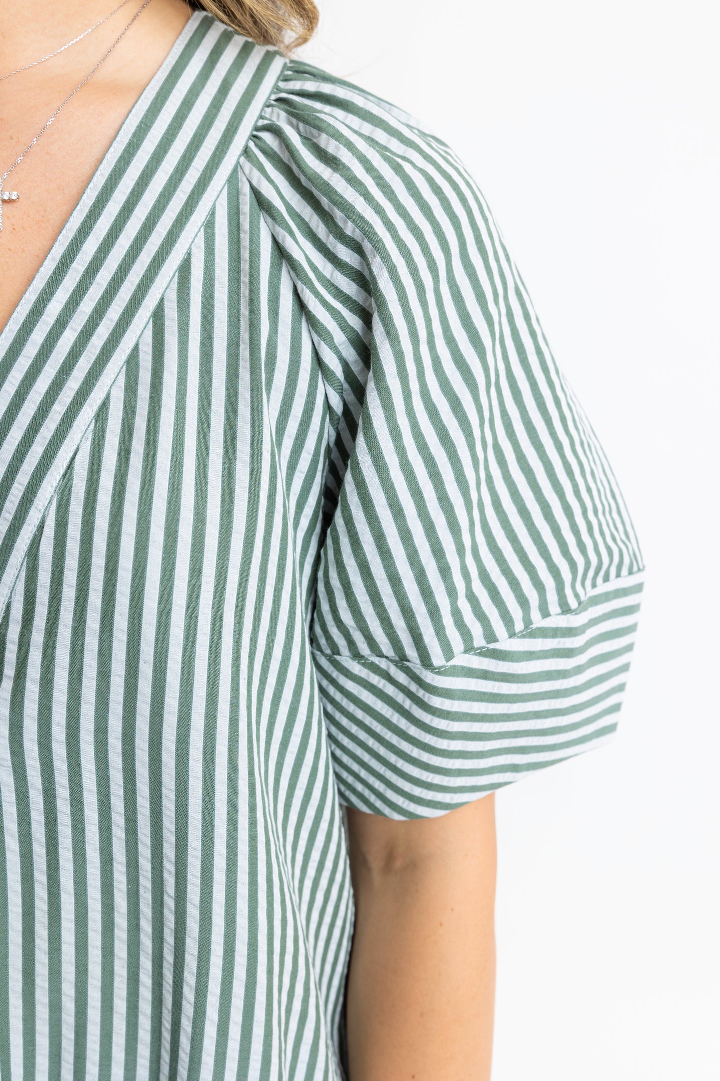 Karlie - Green Stripe Maxi