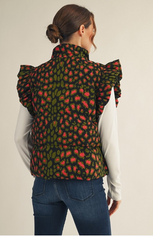 Ellen Leopard Vest