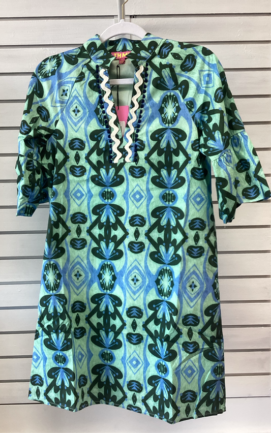 Short Sleeve Patterned Dress