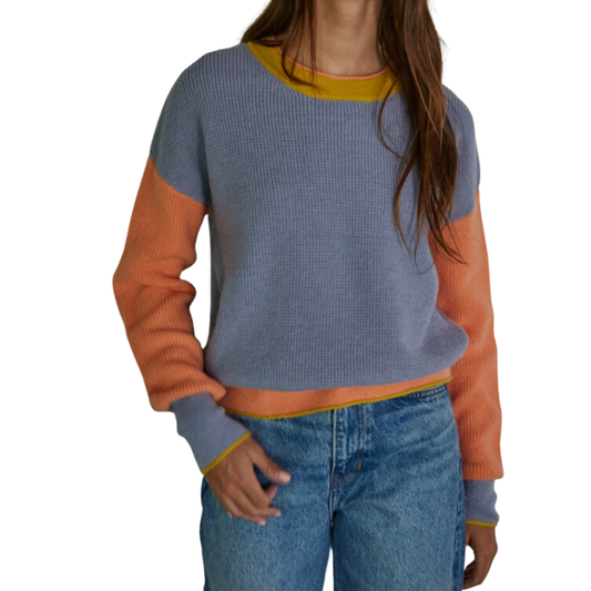 Dusty Blue Coral Sweater