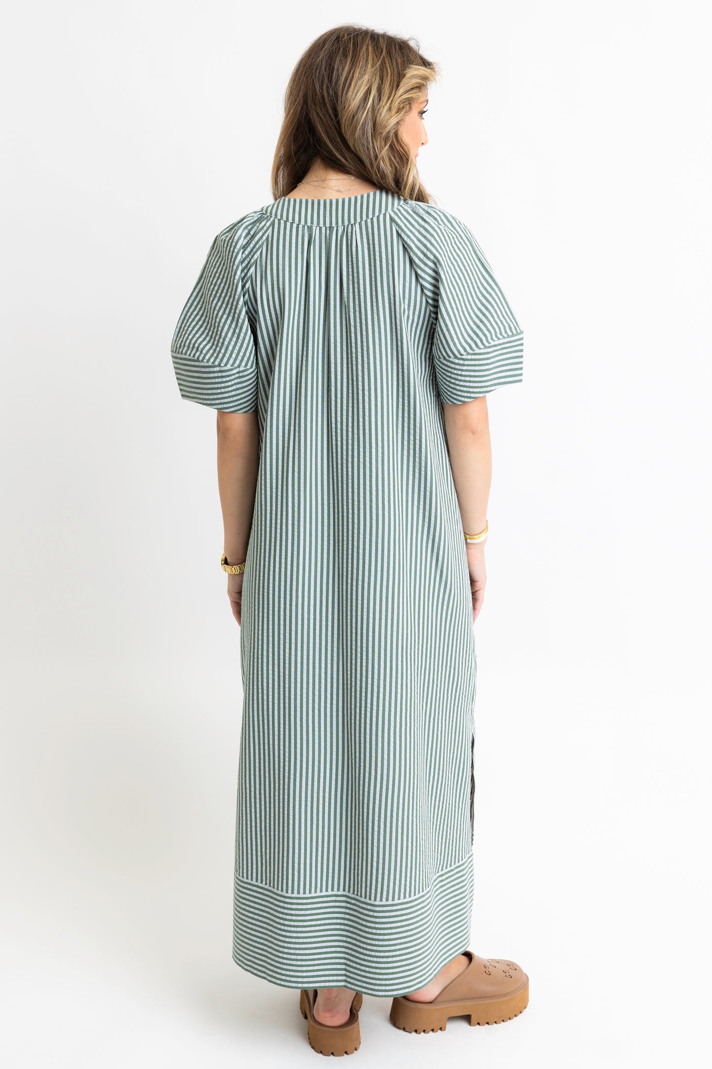 Karlie - Green Stripe Maxi