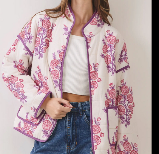 Quilted Zip Up Jacket