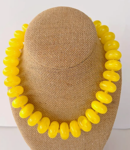 Rory Sunshine Yellow Beaded Necklace