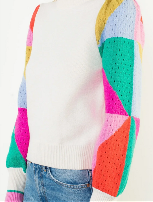 Erin Colorblocked Sleeve Sweater