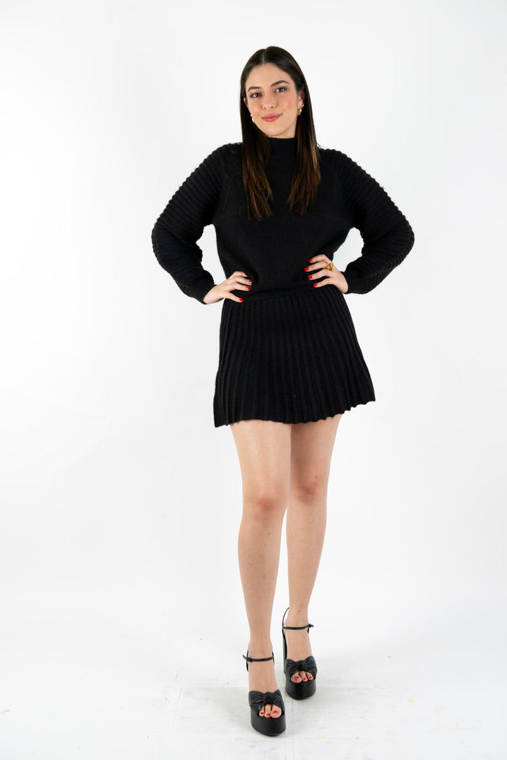 Black Knit Sweater Set