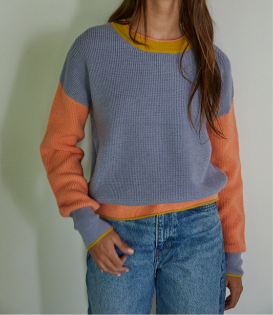 Dusty Blue Coral Sweater