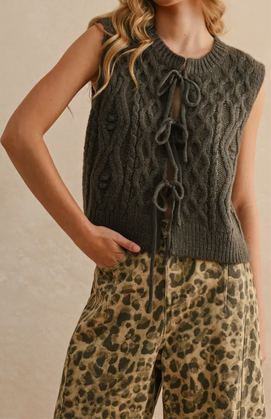 Shelby Cable Knit Vest