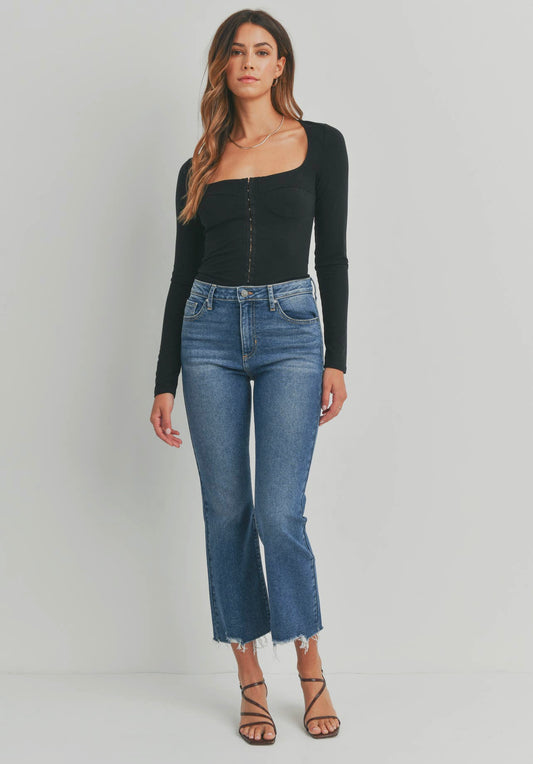 Just Black Denim - Vintage Cropped Flare Jeans