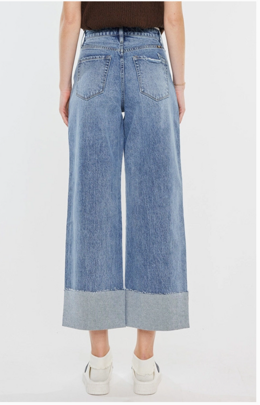 Cropped Wide Leg Jeans