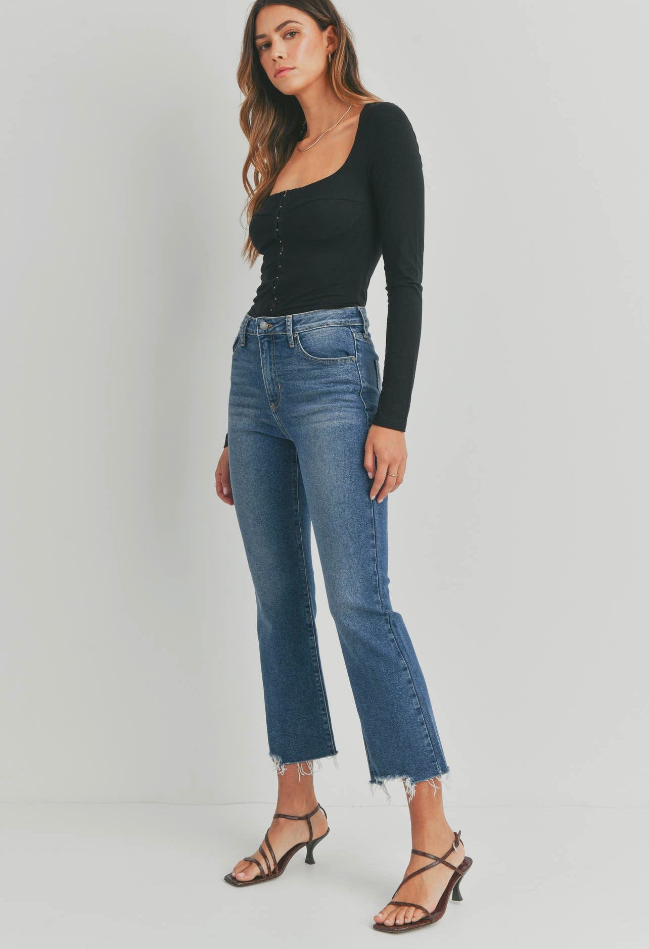 Just Black Denim - Vintage Cropped Flare Jeans