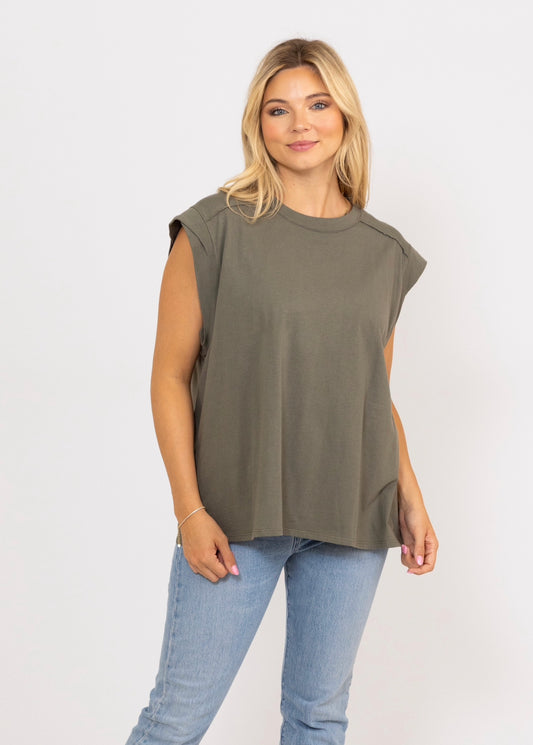 Karlie - Solid Scoop Muscle Novelty Tee