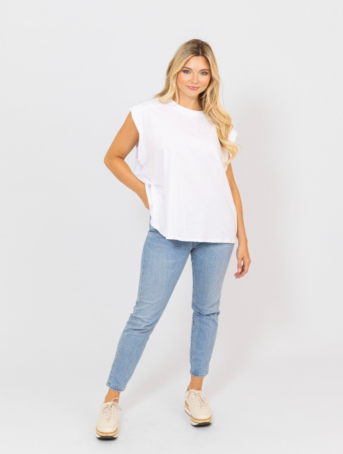 Karlie - Solid Scoop Muscle Novelty Tee