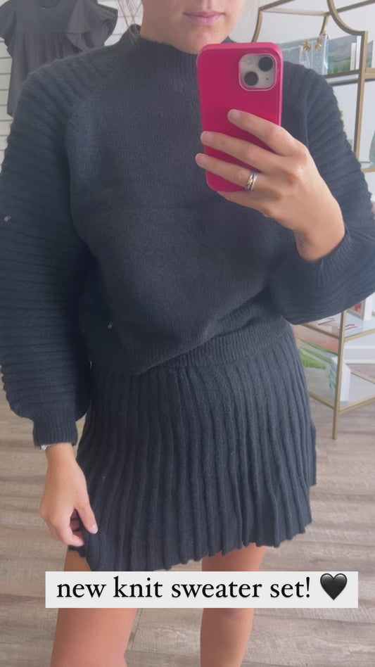 Black Knit Sweater Set